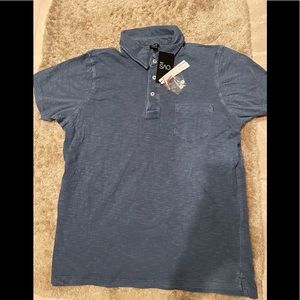 Men’s Polo Shirt Stonewashed Blue Size M NWT